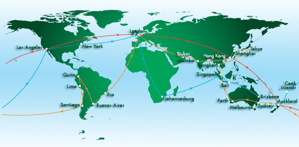 map of Round the World