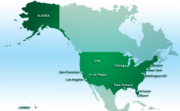 map of USA