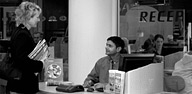 Client and receptionist