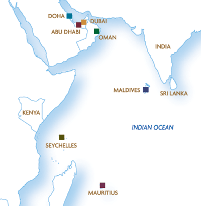Map of the Indian Ocean
