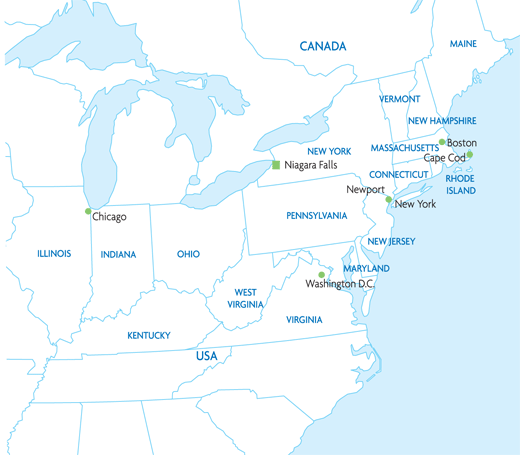 Usa Map Boston