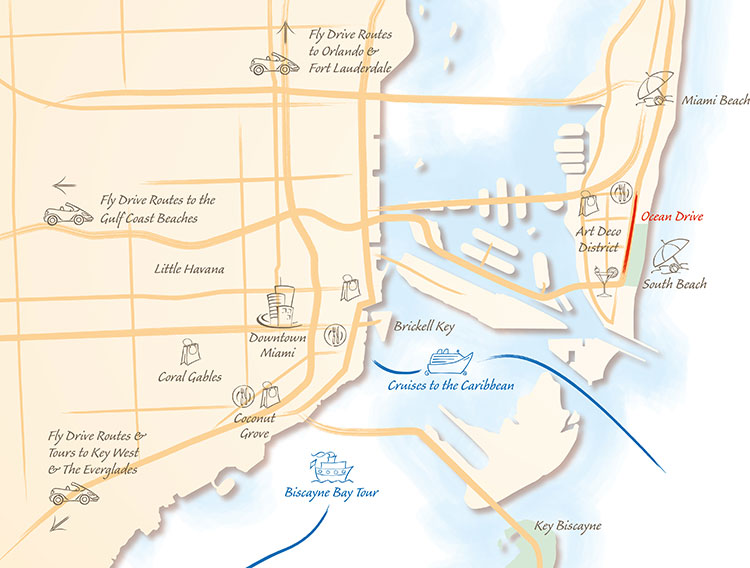Loews Miami Beach Hotel South - USA15 MAP P170 Miami 